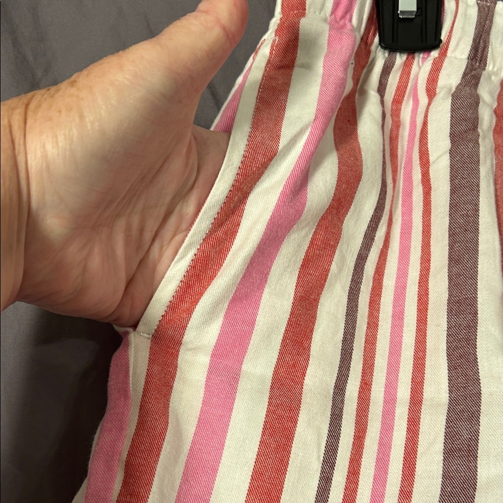 Auden Women's Flannel Striped Pajama Shorts XL - Picture 3 of 5